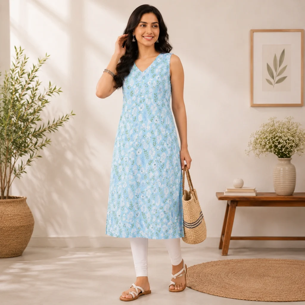 Sleeveless Summer Kurti